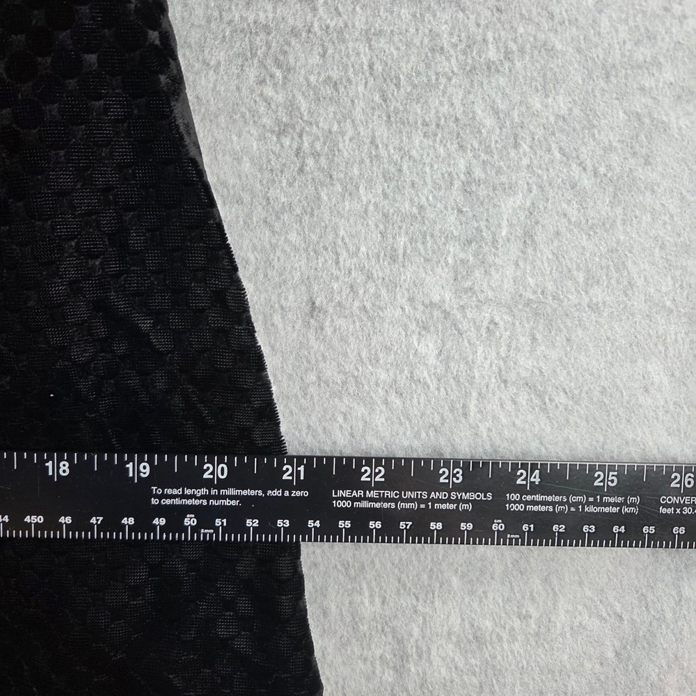 Vintage Velvet Maxi Skirt Women Size 38 Black Checkered High Waist Evening - Picture 4 of 6